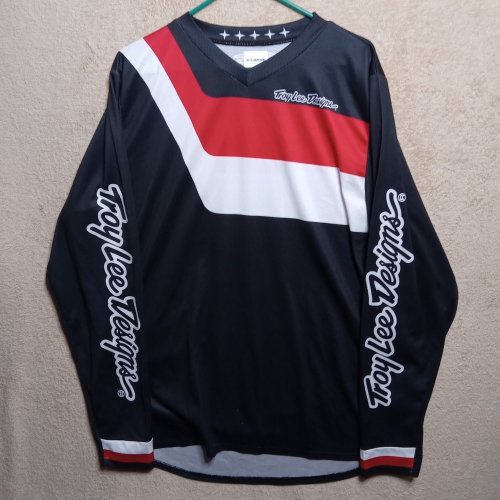 Troy Lee Designs Men's Motocross Jersey Long Sleeve Size XL Red White Black